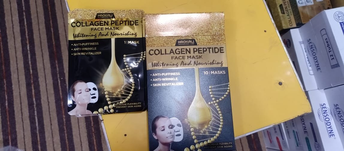 Haokali Professional Care Collagen Peptide Face Mask (10-Pack) - Image 3