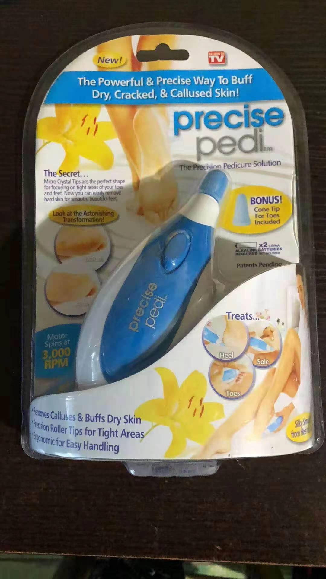 Precise Pedi - Electric Callus Remover Foot File, Cordless (Cell...