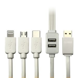 Vizo 5-In-1 Fast Data Cable Safety Fast Charging 5 In 1 Usb Port 3...