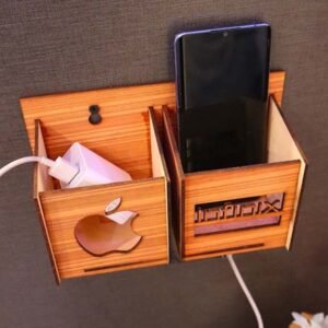 Wall Mounted Wooden Mobile Charging Holder