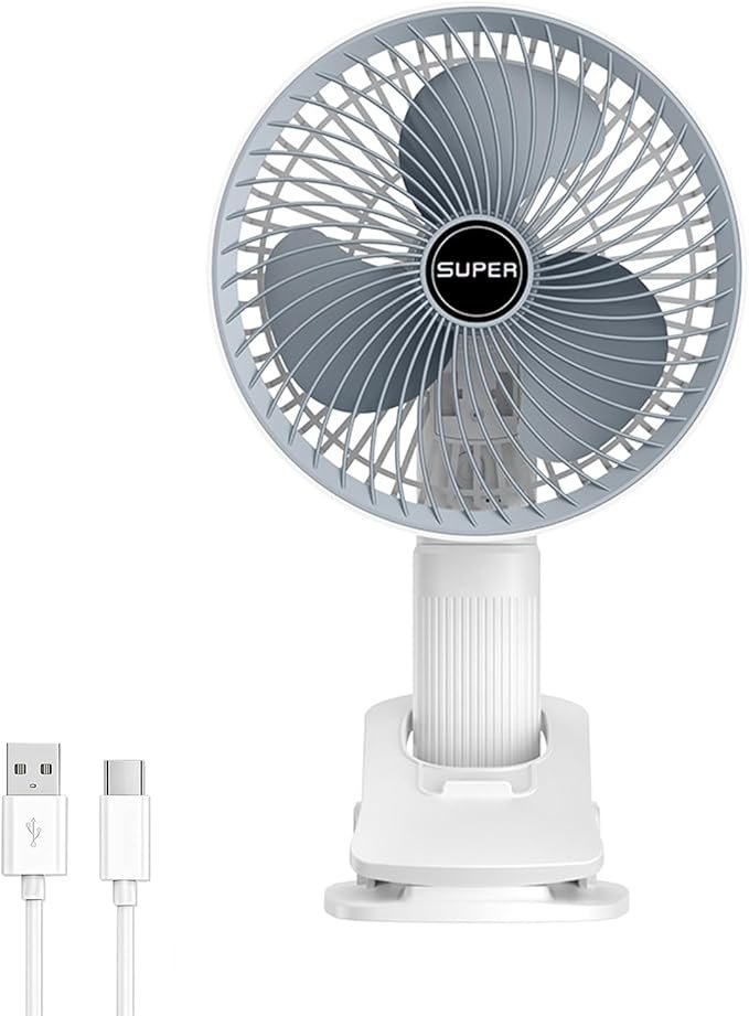 New Portable 3 Gears Rechargeable Desktop Fan Low Noise Air...