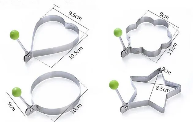 Pack Of 4 Egg Shaper Kitchen Tools Star, Heart, Round, Flower... - Image 2