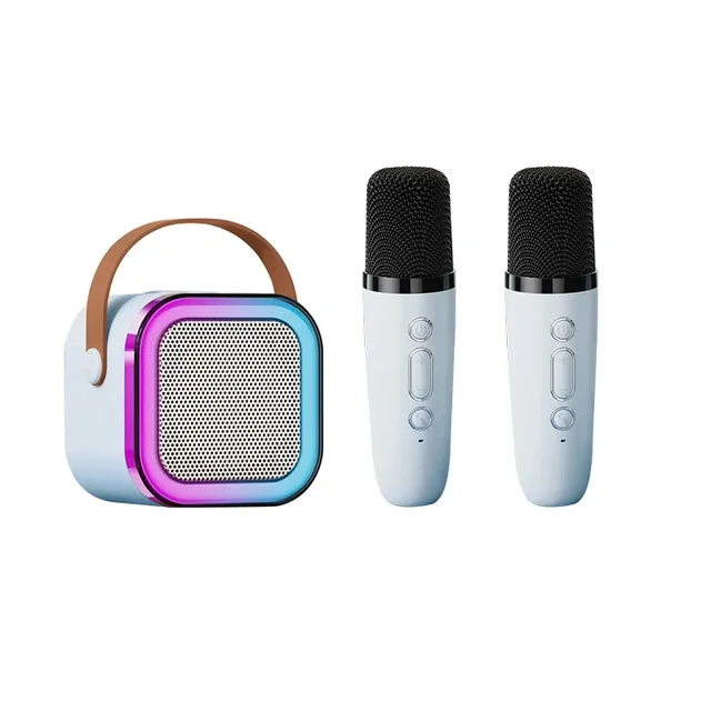 Mini Portable Karaoke Bluetooth Speaker With 2  Mike Audio...