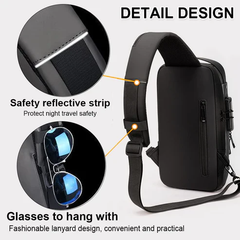Chest Bag Multifunction Crossbody Sport Running Travel Sling Pack... - Image 5