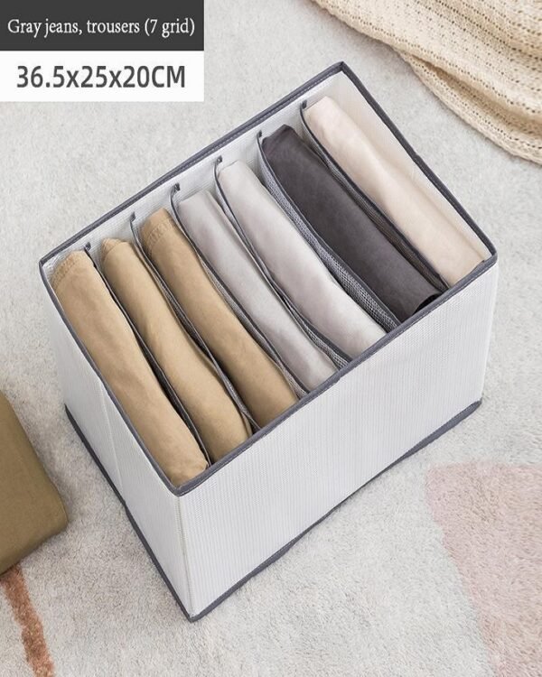 7 Grids Washable Wardrobe Clothes Organizer, Jeans Compartment... - Image 5