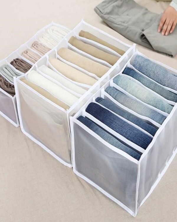 7 Grids Washable Wardrobe Clothes Organizer, Jeans Compartment... - Image 3