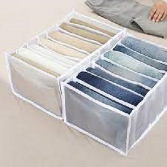 7 Grids Washable Wardrobe Clothes Organizer, Jeans Compartment...