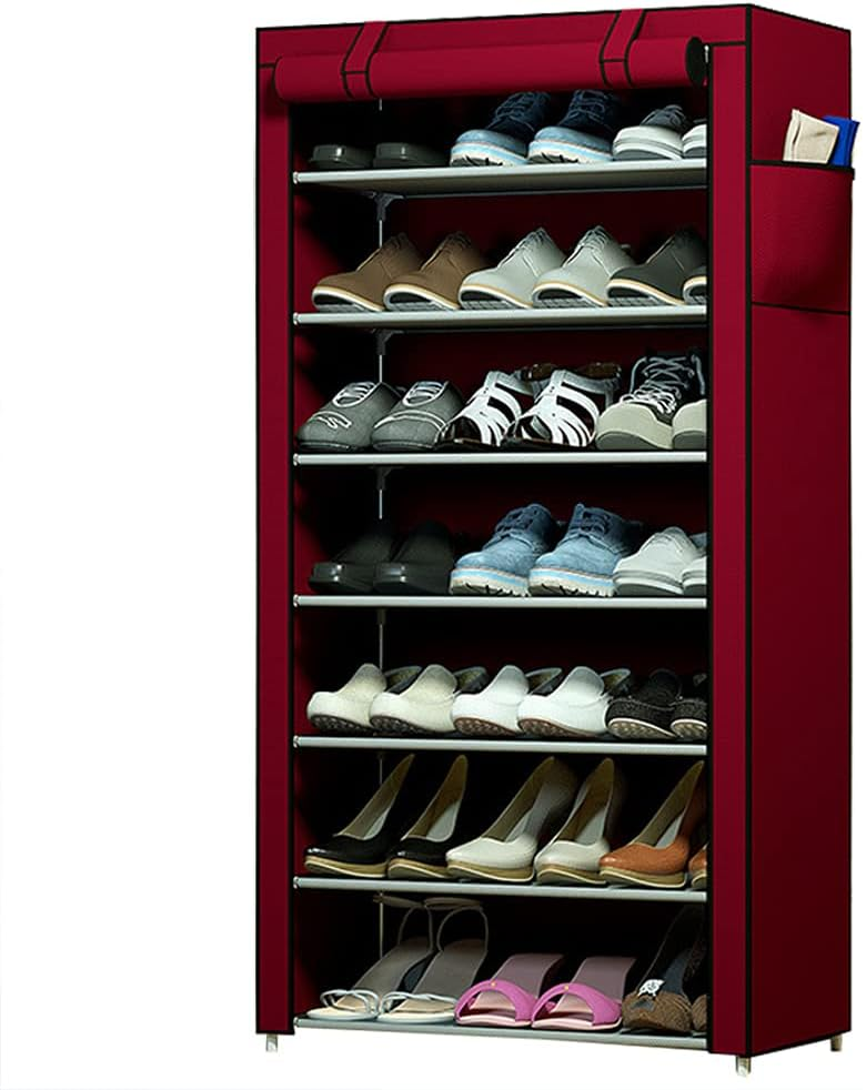 7 Layer Portable Dustproof Shoe Rack Non-Woven Shoe Rack Storage...