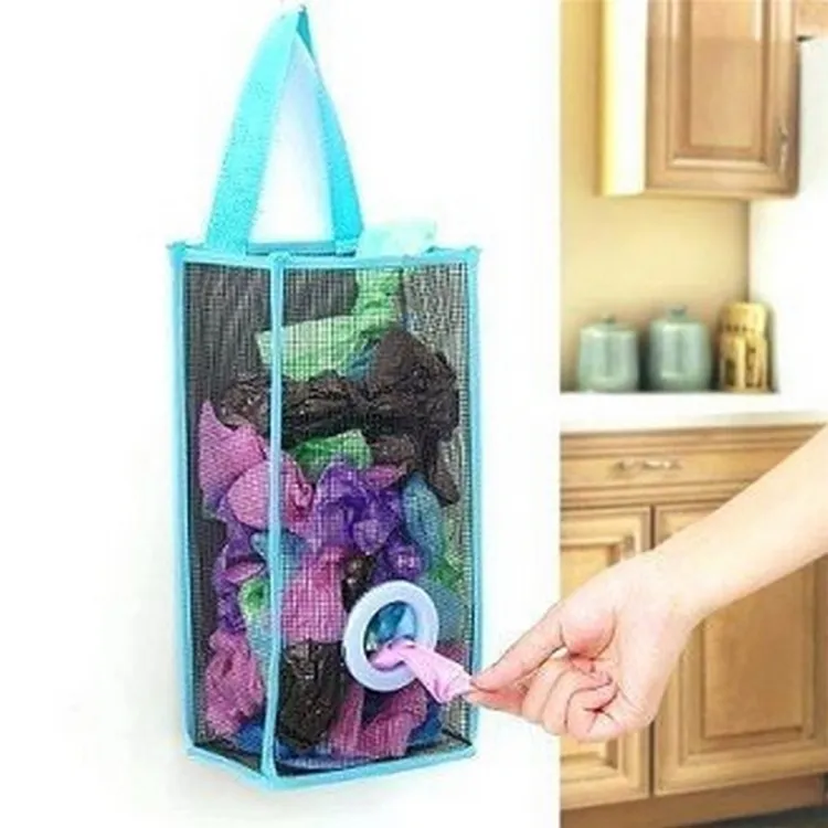 Plastic Shopping Bag Storage Basket Kitchen Accessories Reusable...