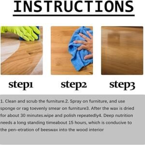Beeswax Furniture Polish And Cleaner Spray, Natural...