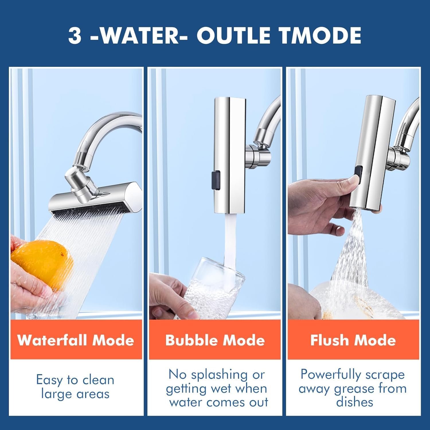 Multifunctional Kitchen Sink Waterfall Faucet Pressurized Shower... - Image 3
