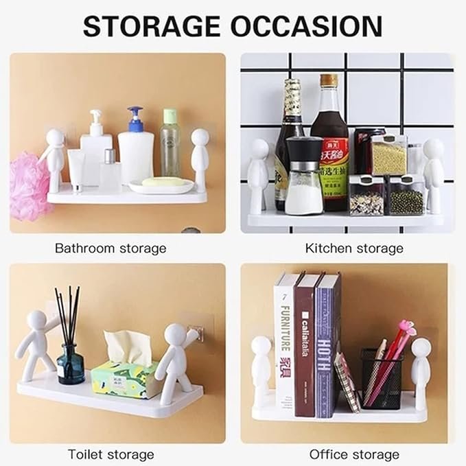 Multifunctional Self Adhesive Creative Character Shelves Bathroom... - Image 4