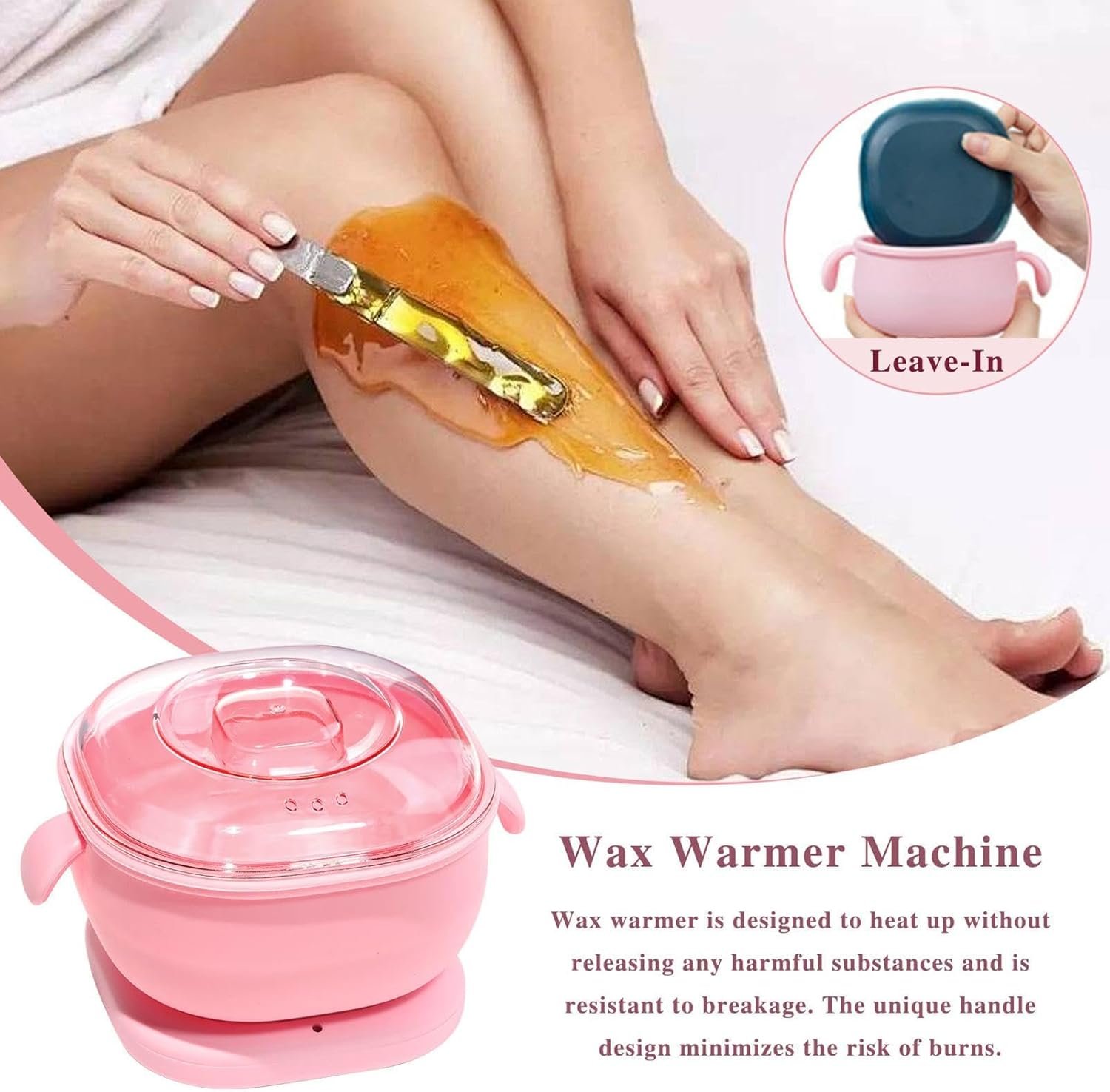 Wax Heater - Made With Silicone, Quick &Amp; Easy Hair Removal