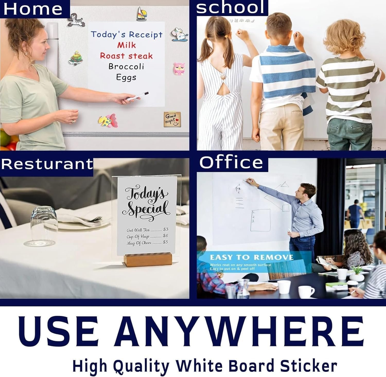 Self-Adhesive Whiteboard Wall Decal Sticker - Image 5