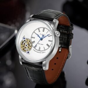 Men'S Watch Analog Leather Wrist Watch