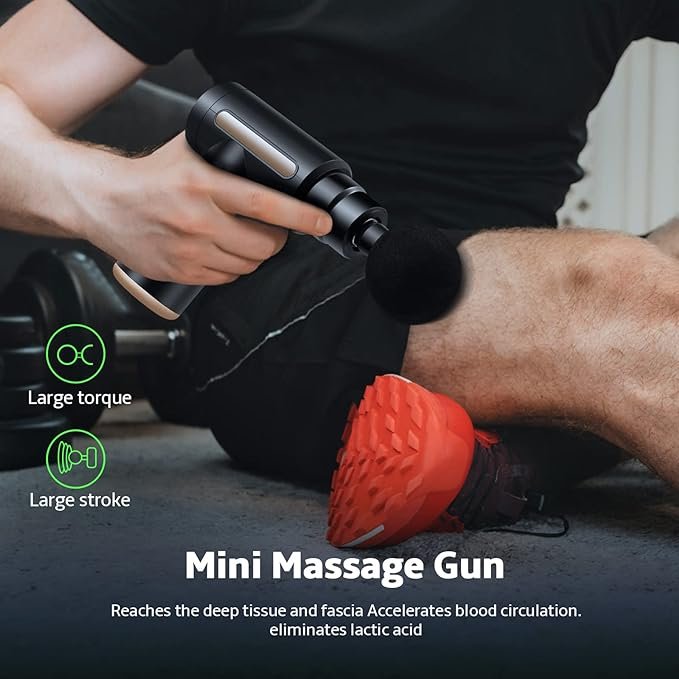Massage Gun Deep Tissue, Handheld Muscle Massager With 4 Massage...