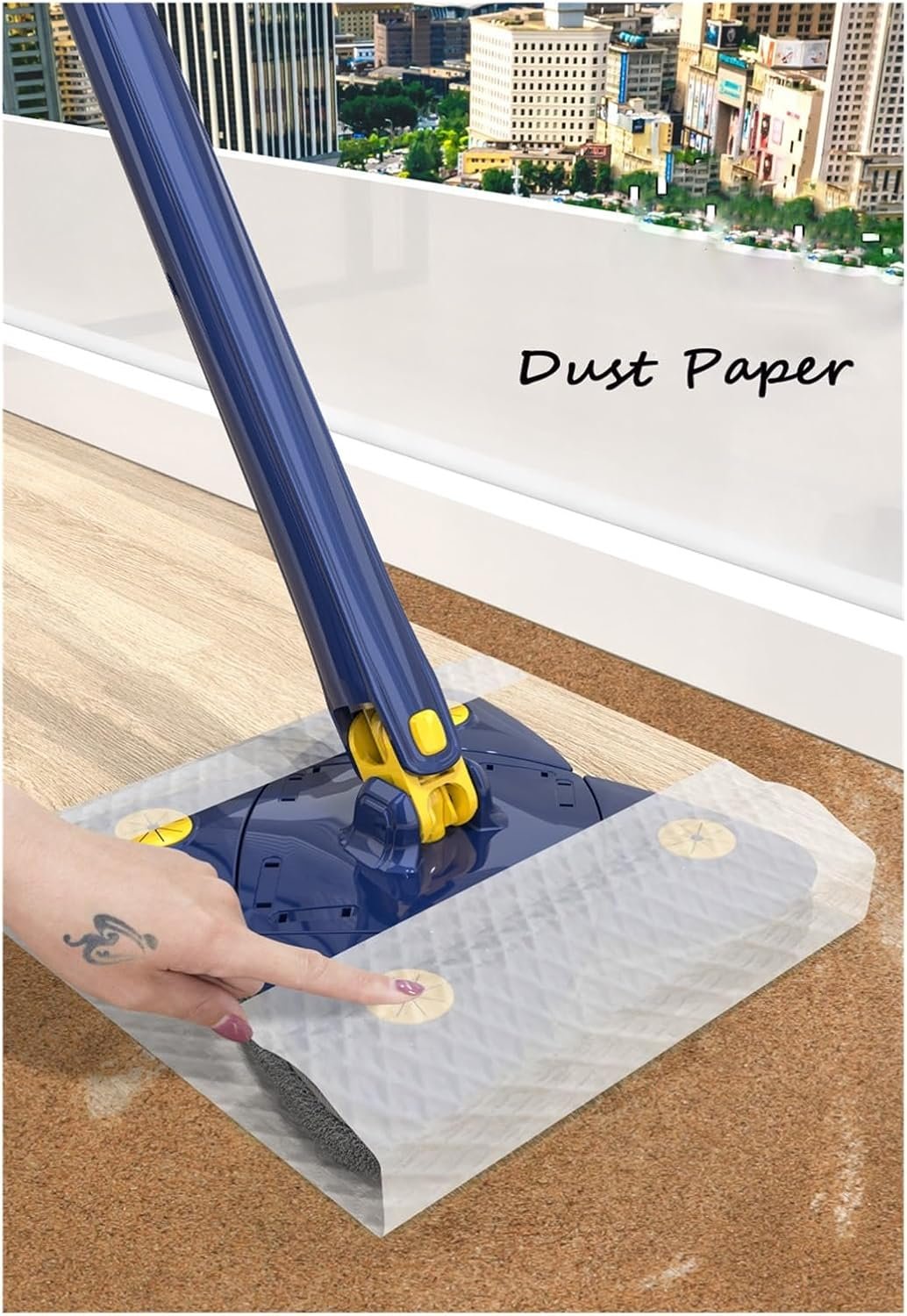 360° Rotatable 4 Leaf Clover Twist Water Auto Squeezes Mop... - Image 4