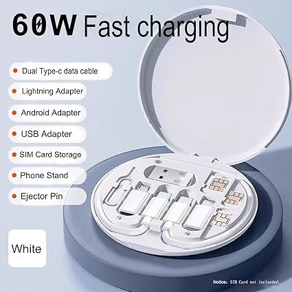 Multifunctional Data Cable Set 60W Fast Charging Cable For Android... - Image 5
