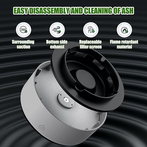Ashtray With Air Purifier, Ashtray Smokeless - Image 3