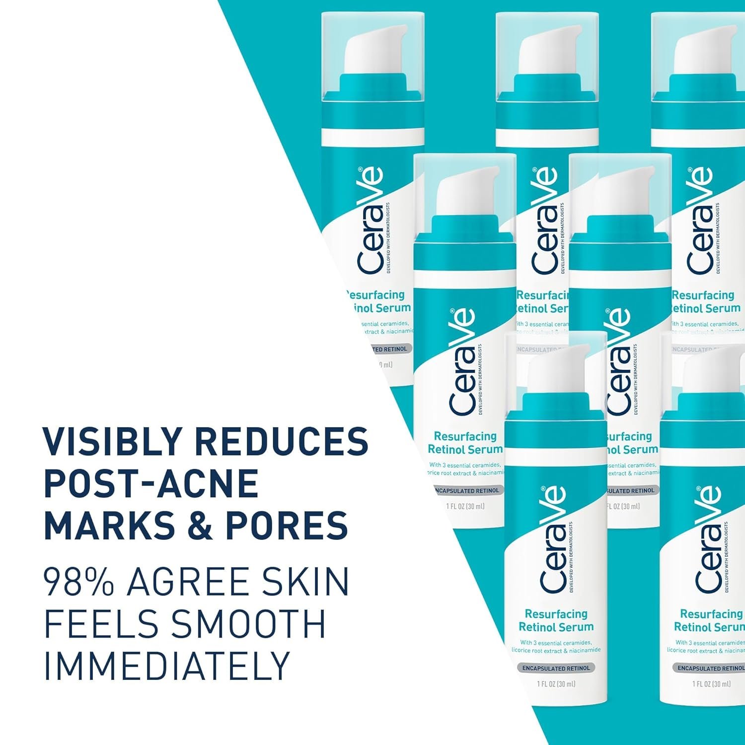 Cerave Resurfacing Retinol Serum For Post Acne Marks, Formulated... - Image 2