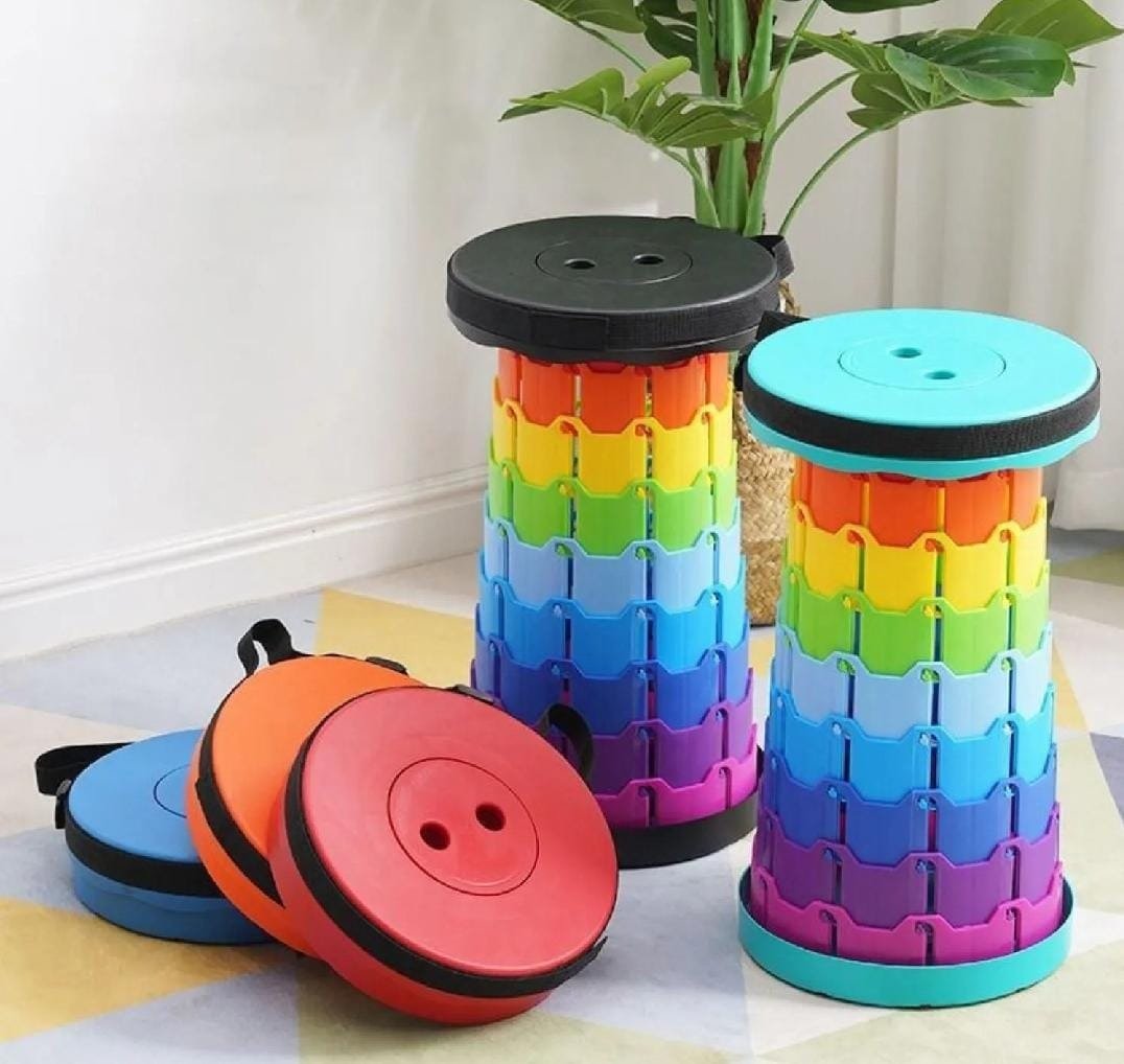 Portable Telescopic Stool Lightweight Collapsible Folding Seat - Image 2