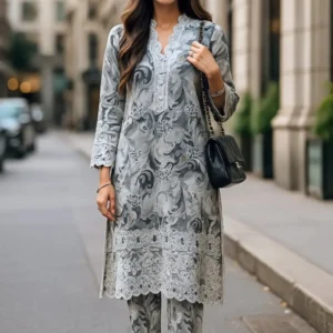 Aneela’s Luxury Embroidered Lawn 3 Piece Unstitched Suit