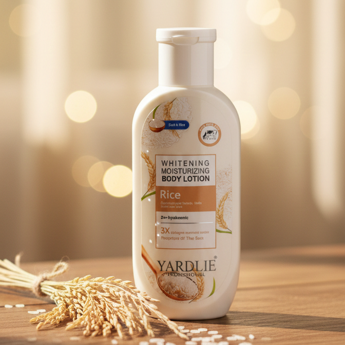 Yardlie Professional Whitening Moisturizing Body Lotion with Rice,