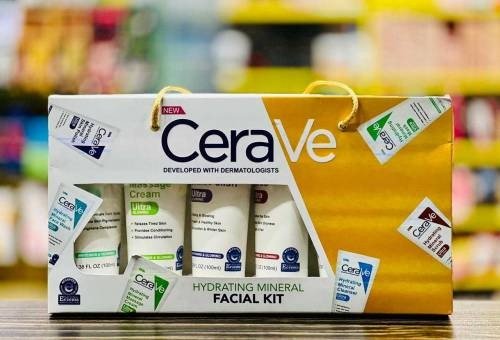 Cerave 6 in 1 Hydrating Mineral Facial Kit for Deep Cleansing, - Image 4