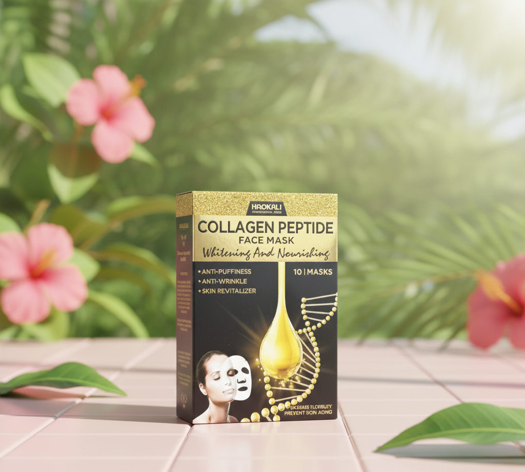 Haokali Professional Care Collagen Peptide Face Mask (10-Pack)