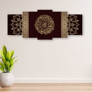 5pcs Islamic Set Wooden Material Decorative Pieces Elegant Design