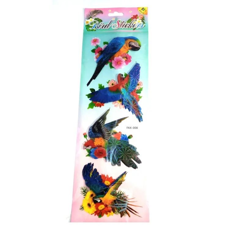3D Art Crafts Birdswall Stickers (Pack Of 8 Pcs ) - Image 3