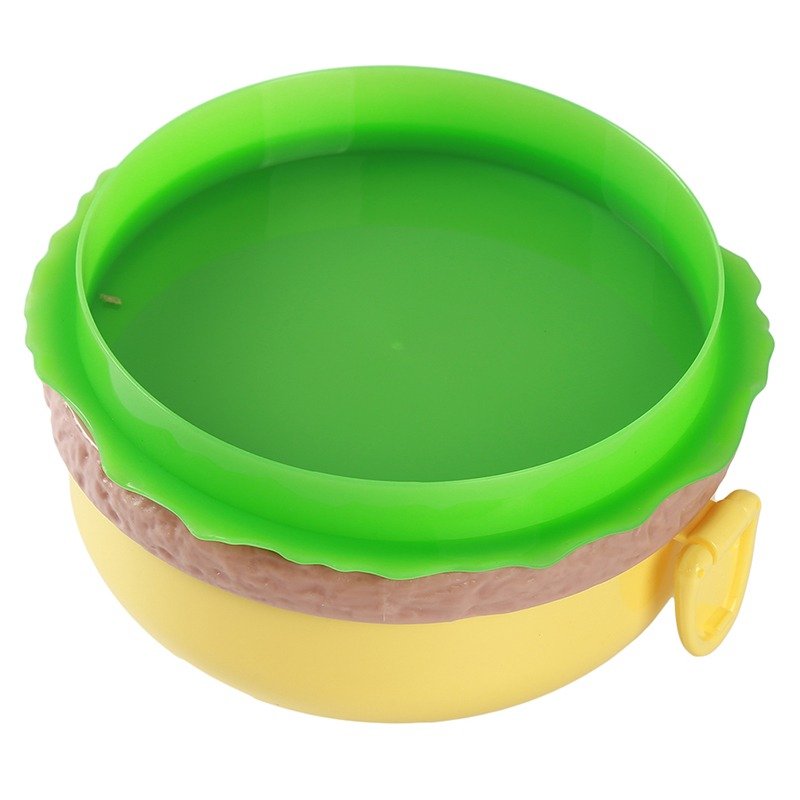Lunch Box for Kids Burger Hamburger Shaped Multi Layer 6x3.5 Inches - Image 2