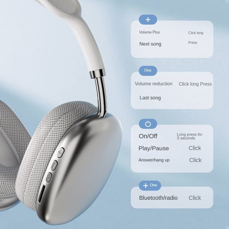 P9 Wireless Bluetooth Headphones with Noise Cancelling and Stereo Sound - Image 2