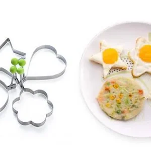 Pack Of 4 Egg Shaper Kitchen Tools Star, Heart, Round, Flower...