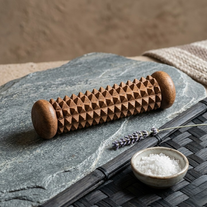 Handcrafted Wooden Palm Massager - Image 2