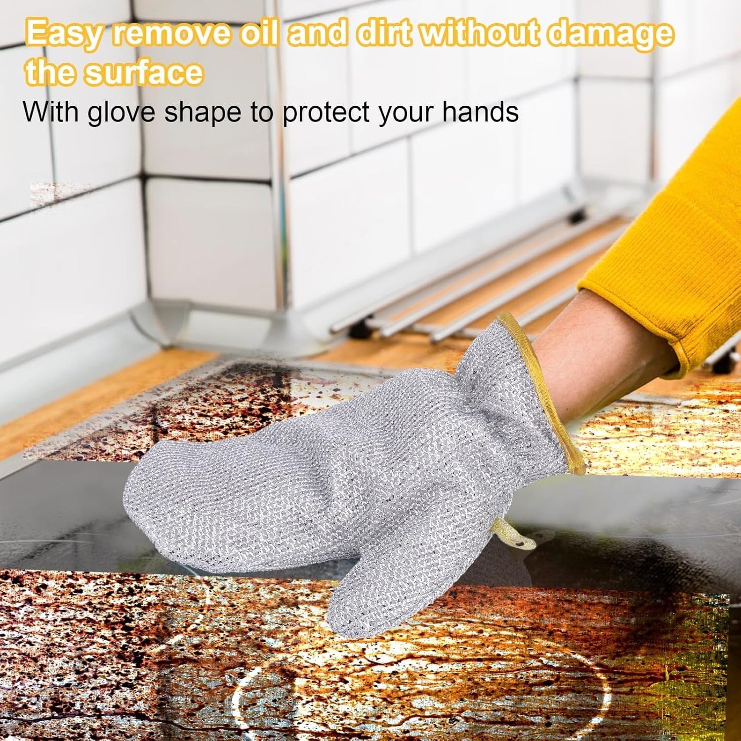 Title: Heavy-Duty Silver Heat-Resistant Oven Mitts