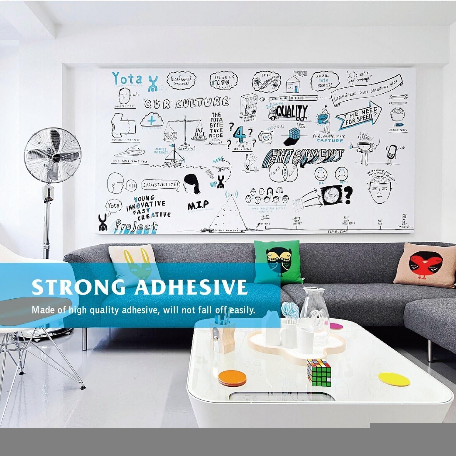 Self-Adhesive Whiteboard Wall Decal Sticker - Image 4