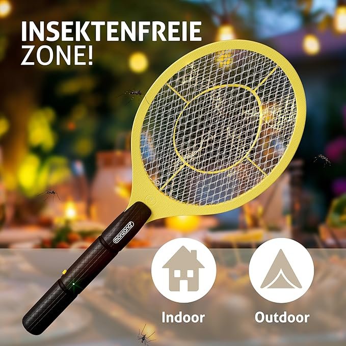 Electric Mosquito Killer Racket 2 In 1 Led Flash Light (Random Color)