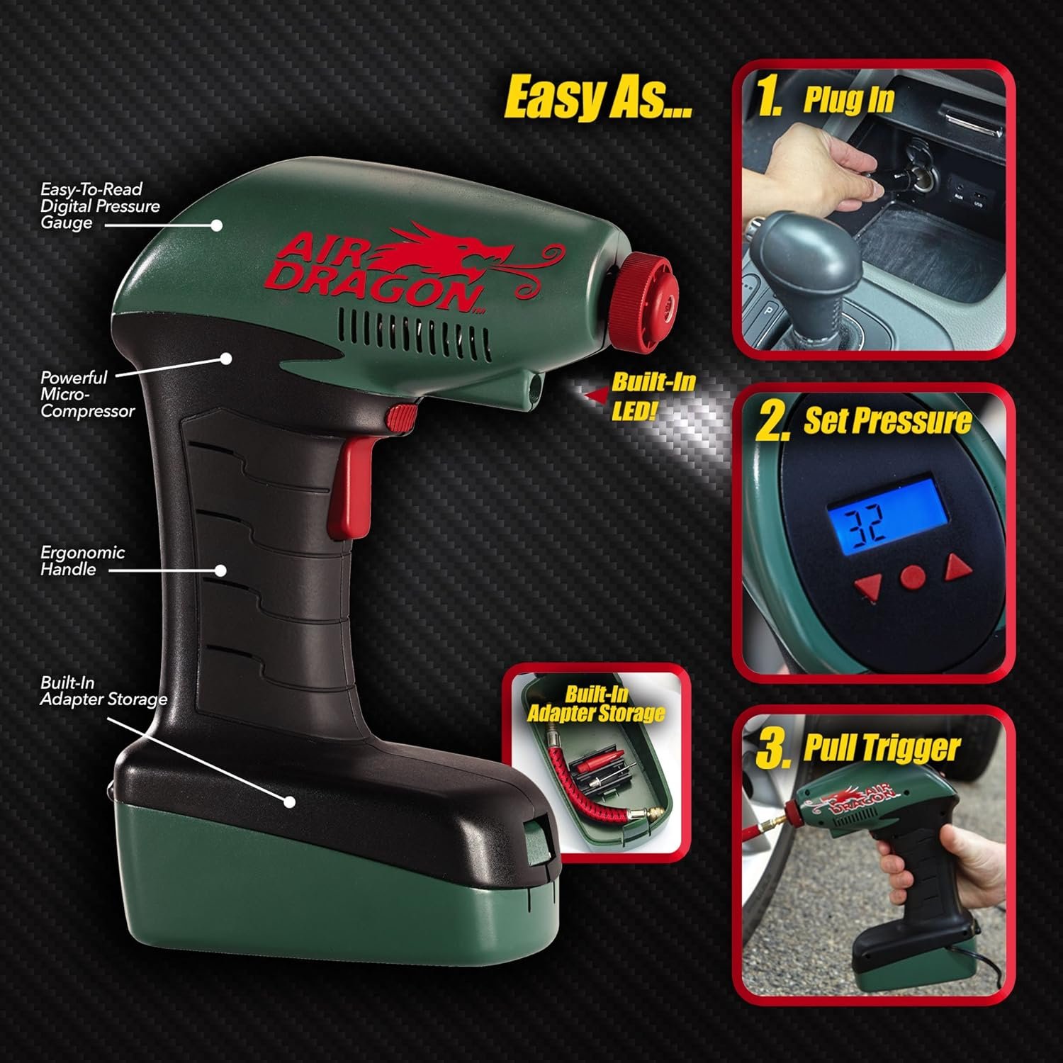 Air Dragon Portable Air Compressor Build In Light Great For Sport... - Image 5