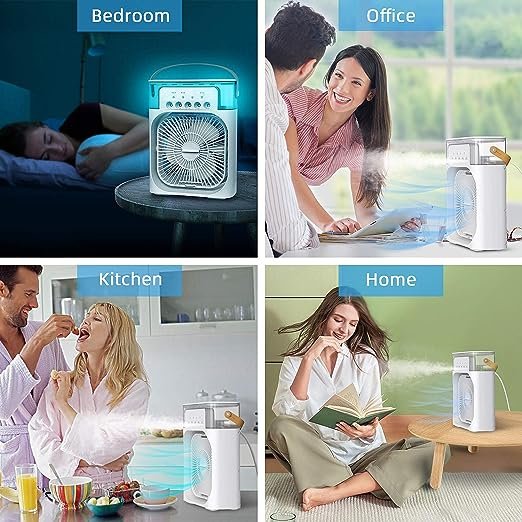 (10 Inch Big Size ) 3 In 1 Air Humidifier Cooling Usb Fan Led...