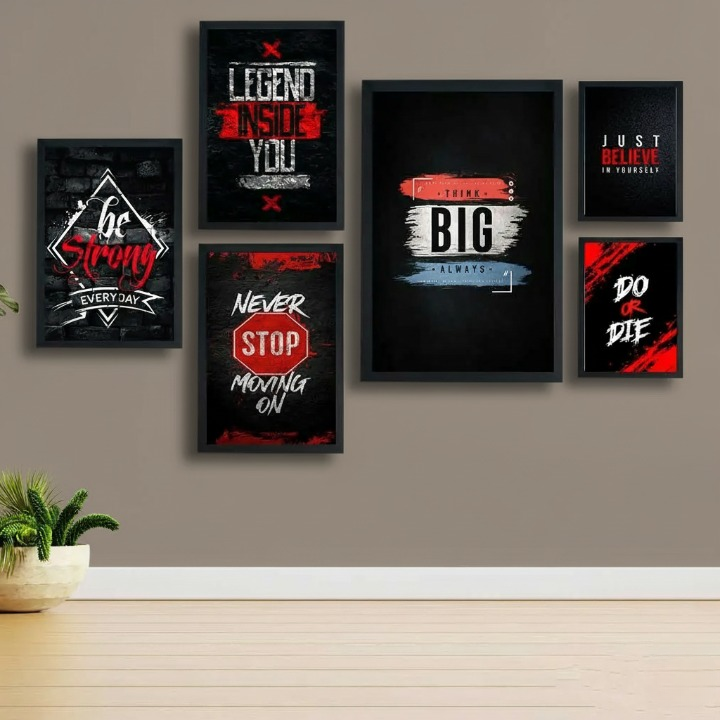Motivational Wooden Wall Art Frame Set - Image 3