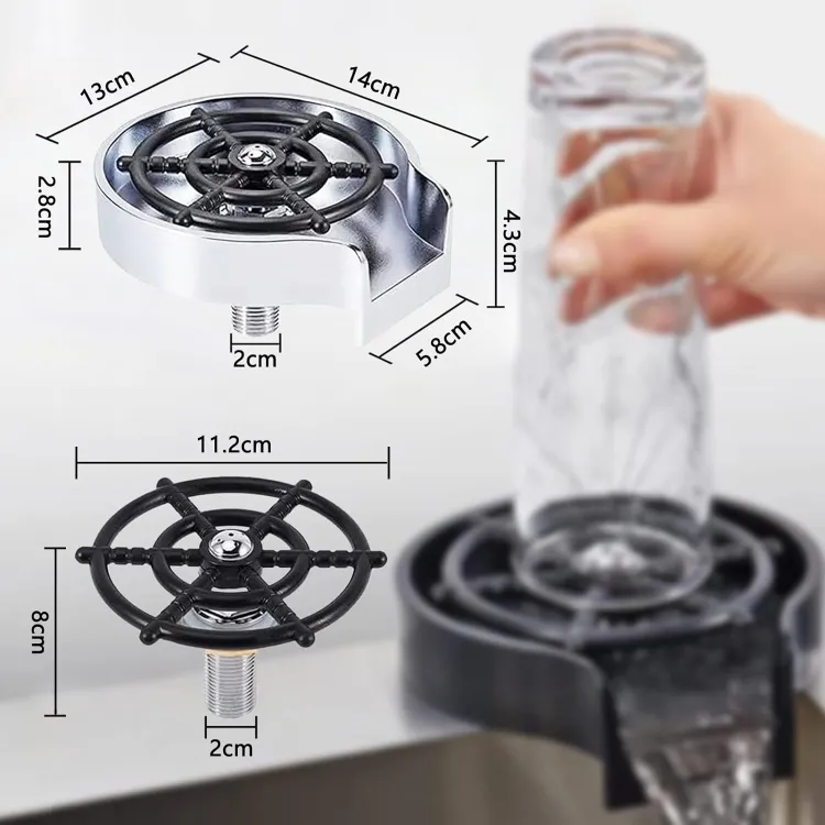 High Pressure Faucet Glass Rinser Automatic Cup Washer Bar Kitchen...