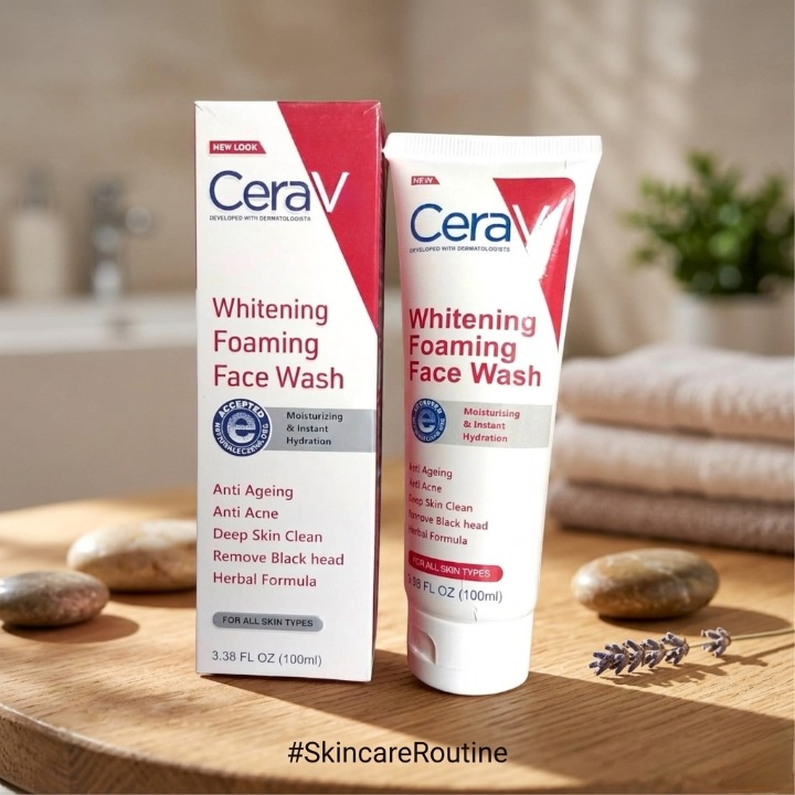 Cerave Whitening Foaming Face Wash 100ml Anti Ageing Anti Acne Deep - Image 2