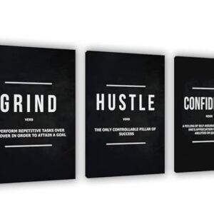 Set of 3 Motivational Sticky Canvas Frames for Wall Decore / Sticky