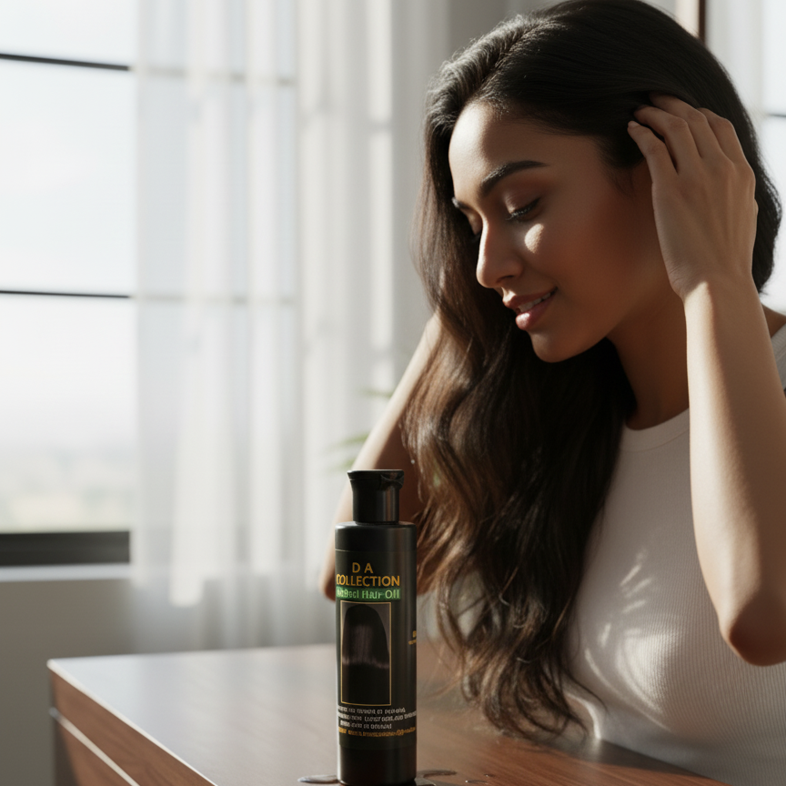 Herbal Hair Oil Natural Blend of Oils and Herbs Nourishes Scalp - Image 2