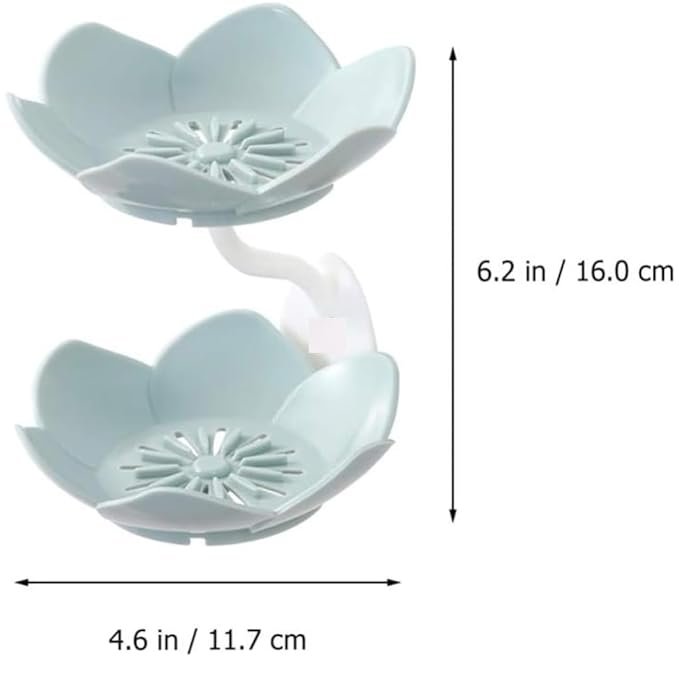 Wall Mounted Double Layer Lotus Flower Shaped Soap Holder (Random... - Image 4
