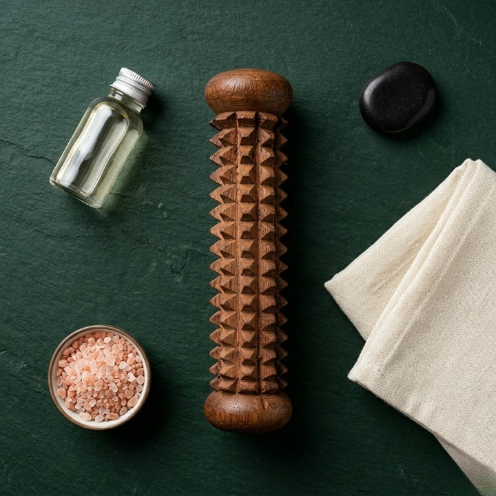 Handcrafted Wooden Palm Massager - Image 3