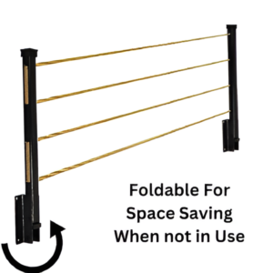 Cloth Drying Stand (24 Inches) With Free Rope Foldable Wall...
