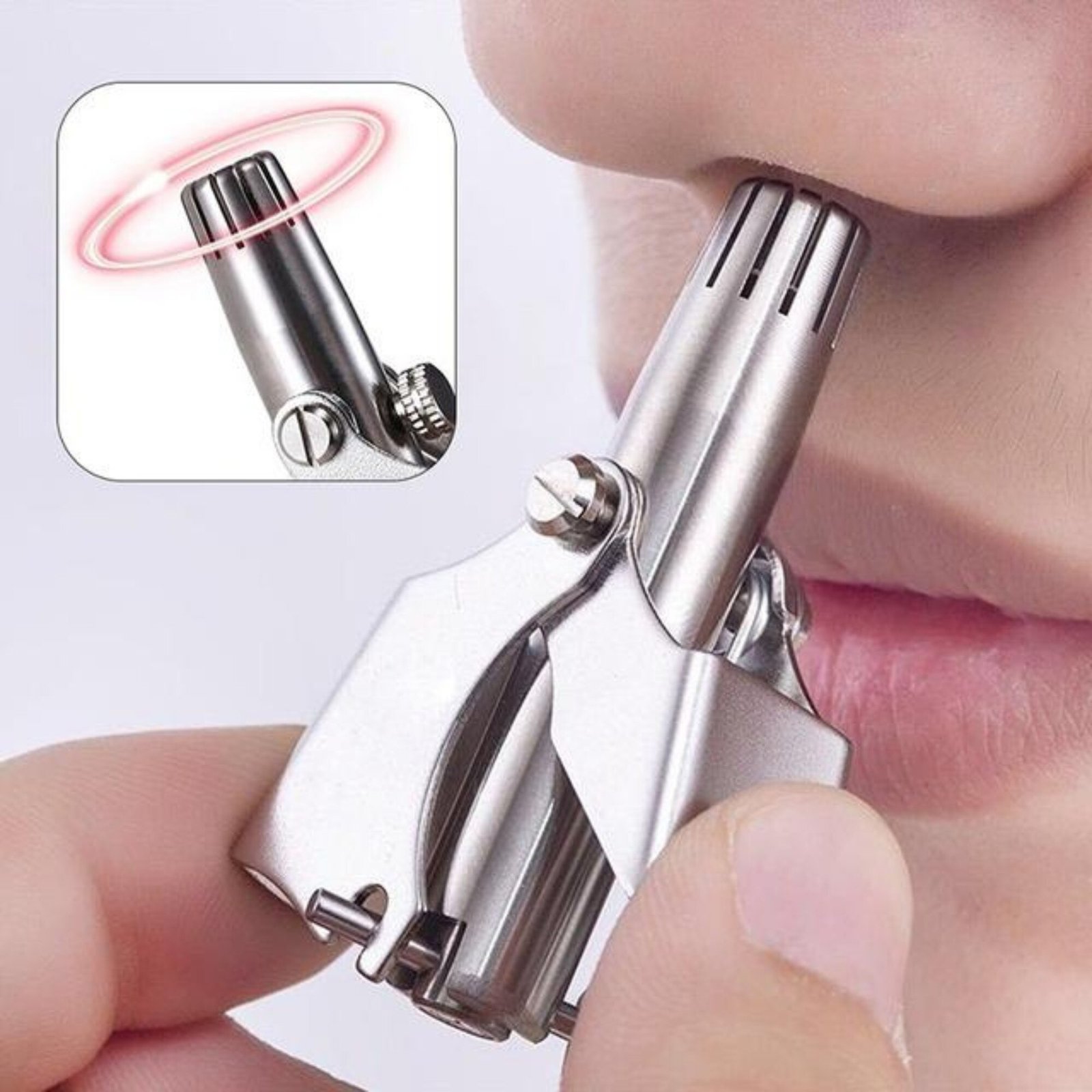 Mini Portable Stainless Steel Nose Hair Trimmer - Image 3