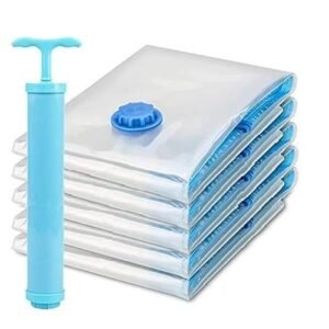 Vacuum Storage Bags Set (5 Bags + 1 Hand Pump)